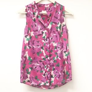 J. CREW Sleeveless Button Down Blouse, Size 2